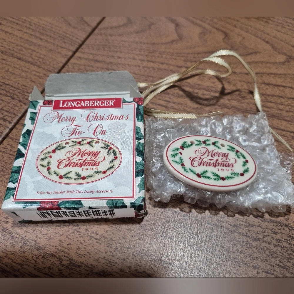New! 1995 Longaberger Christmas Tie On
